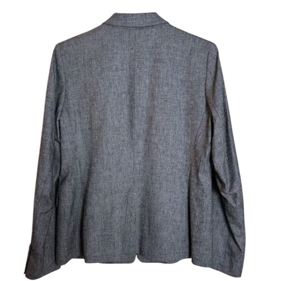 Carlisle New York Grey Black Grid Pattern Wool Blend Blazer Jacket Size 12 - Picture 2 of 12